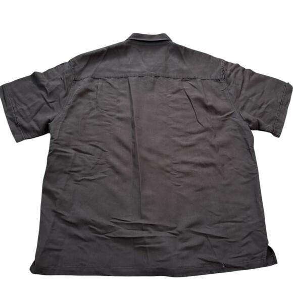 Cubavera black embroidered short sleeve button front relaxed fit XXL - Picture 2 of 6